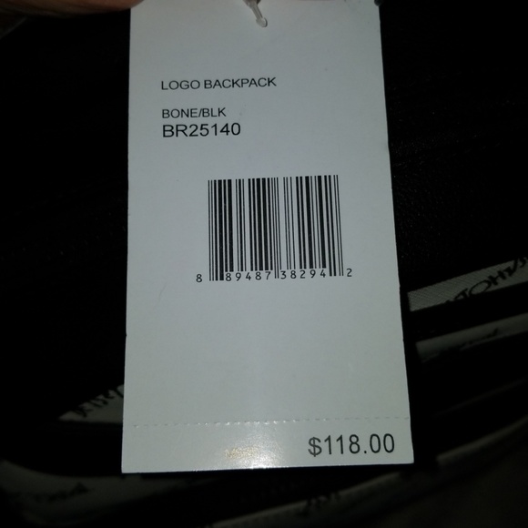 Betsey Johnson Logo Bone and Black Backpack - Picture 6 of 6